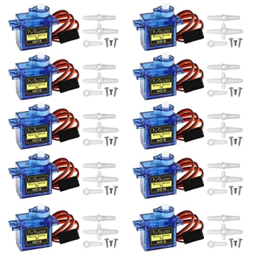 Miuzei 10 Pack SG90 9G Micro Servo Motors for RC Projects