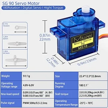 SG90 9G Micro Servo Motors for Arduino Projects