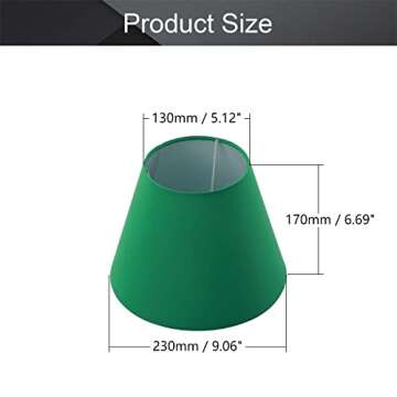 Othmro Lamp Shades Small Fabric Floor Shades Hand Crafted-Off Lampshades UNO Style Table Lamps Lampshades with Adpter for E27 E14 Base Bedroom Living Room Green