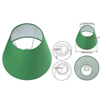 Elegant Othmro Lamp Shades – Handcrafted Green Fabric Design