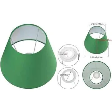 Elegant Othmro Lamp Shades – Handcrafted Green Fabric Design