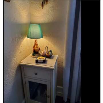 Othmro Lamp Shades Small Fabric Floor Shades Hand Crafted-Off Lampshades UNO Style Table Lamps Lampshades with Adpter for E27 E14 Base Bedroom Living Room Green