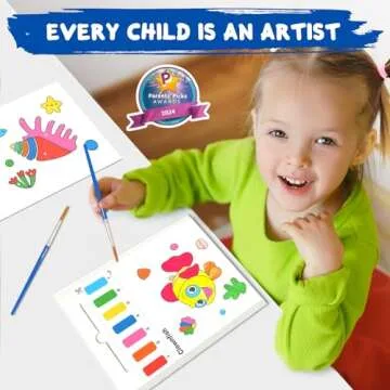 Water Coloring Books for Toddlers - Easter Basket Stuffers Watercolor Paint Book Drawing Art Paper for Kids Mess Free Craft Supplies kit Toy for Age 3 4 5 6 Valentines Birthday Gift(Sea)