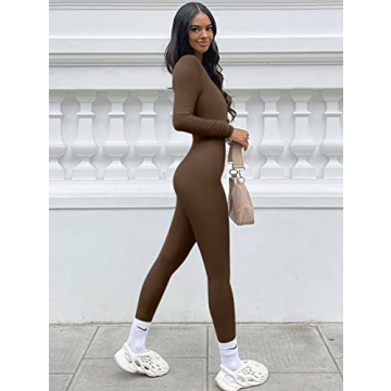 OQQ Stylish Long Sleeve Yoga Jumpsuit for All Occasions