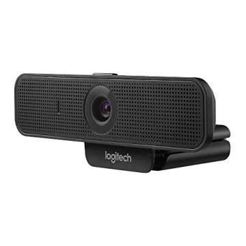Logitech C925-E Webcam, HD 1080p/30fps Video Calling, Light Correction, Autofocus, Clear Audio, Privacy Shade, Works with Skype Business, WebEx, Lync, Cisco, PC/Mac/Laptop/Macbook - Black