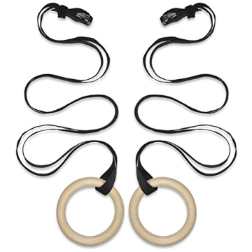 Wood Gymnastic Rings for Home Gym - Durable & Adjustable