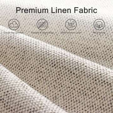 ELUCHANG 47" W Oversized Accent Chair, Linen Fabric Modern Chair with Deep Seat, Washable Covers, Comfy Upholstered Large Chair Armchair Sofa Chair Reading Chair for Living Room Bedroom Office,Oatmeal