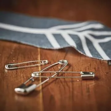 Fiskars Assorted Safety Pins - Assorted 3-Size Safety Pin Set - Sewing Accessories and Supplies - 75-Piece