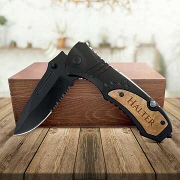 Custom Engraved Pocket Knife for Men - Great Gift Idea