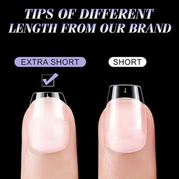 Gelike EC Extra Short Soft Gel Nail Tips Kit for Soak Off Nail Extensions,Full Cover,Coffin Shaped,Pre-buff PMMA Resin,Clear Ultra-Thin Design,15 Sizes,240 Pieces
