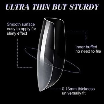 Gelike EC Extra Short Soft Gel Nail Tips Kit for Soak Off Nail Extensions,Full Cover,Coffin Shaped,Pre-buff PMMA Resin,Clear Ultra-Thin Design,15 Sizes,240 Pieces