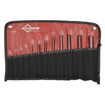 Mayhew Tools 62254 Pilot Punch Set – 12-Piece Durable Tool Set with Pouch