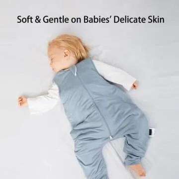 BubblePanda Rayon Made from Bamboo Toddler Sleep Sack with Feet 6-12 Months 1.0 Tog Ultra Soft Toddler Sleeping Sack Baby Sleep Bag Walker Quilted Wearable Blanket with Legs 2-Way Zipper Lightweight
