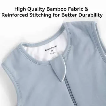 BubblePanda Rayon Made from Bamboo Toddler Sleep Sack with Feet 6-12 Months 1.0 Tog Ultra Soft Toddler Sleeping Sack Baby Sleep Bag Walker Quilted Wearable Blanket with Legs 2-Way Zipper Lightweight