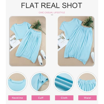 Dokotoo Women's Stylish Maxi Summer Outfit Set in Sky Blue