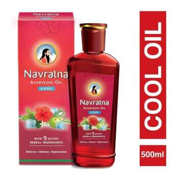 Navratna Ayurvedic Cool Oil | With 9 Active Herbal Ingredient | Relaxing Head Massage Oil | Quick Re...