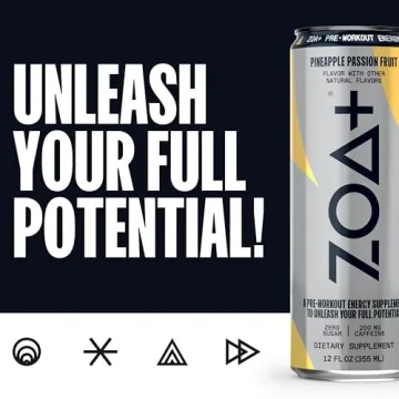 ZOA+ Pre-Workout Energy Drink - Natural Energy Boost