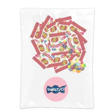 Sweetzo 20 Mini Packs of Assorted Flavor Jelly Beans, Individually Bagged Easter Egg Fillers, Bulk Chewy Candy