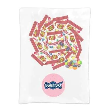 Sweetzo 20 Mini Packs of Assorted Flavor Jelly Beans, Individually Bagged Easter Egg Fillers, Bulk Chewy Candy