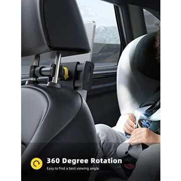 Lamicall Car Headrest Mount - Secure Tablet Holder for Kids' Entertainment