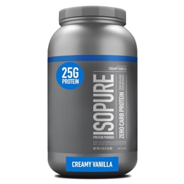 Isopure Zero Carb Whey Isolate Protein Powder Creamy Vanilla