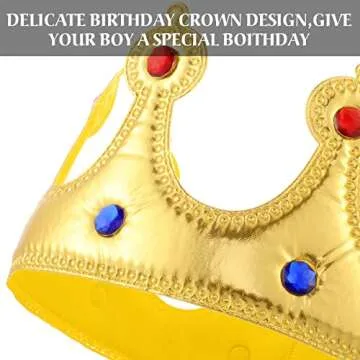 WILLBOND Birthday Crown and Sash Set for Boys Parties