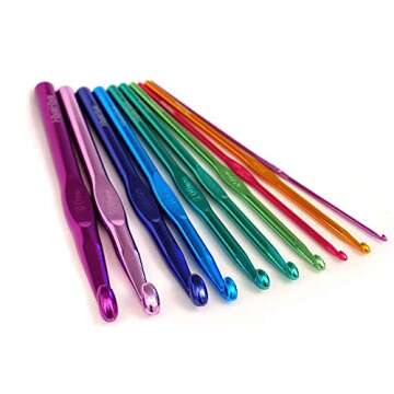 14PCS Aluminum Crochet Hooks Knitting Needles Craft Yarn 2.0mm/2.5mm/3.0mm/3.5mm/4.0mm/4.5mm/5.0mm/5.5mm/6.0mm/6.5mm/7.0mm/8.0mm/9.0mm/10.0mm