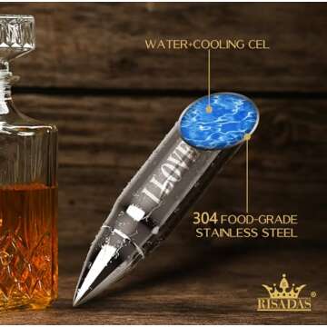 Valentines Day Love Gifts for Him Husband - Gifts for Husband, “I LOVE YOU”Whiskey Stones - Mens Valentines Gifts, Anniversary Birthday Valentines Gifts for Him Men - Husband Valentine Gifts from Wife