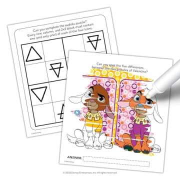 Disney Wish 20-page Imagine Ink Magic Ink Coloring Book with Mess Free Marker, Disney's 100th Anniversary, Bendon 47918