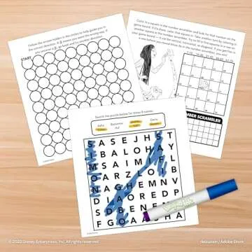 Disney Wish 20-page Imagine Ink Magic Ink Coloring Book with Mess Free Marker, Disney's 100th Anniversary, Bendon 47918