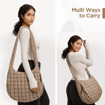 Stylish Large Quilted Puffer Tote Bag for Women