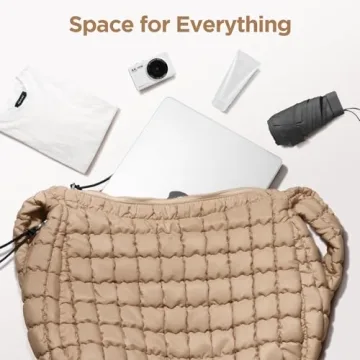 Stylish Large Quilted Puffer Tote Bag for Women