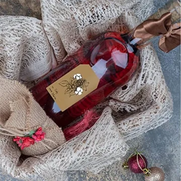 300 Natural Kraft Christmas Tag Stickers for Gifting