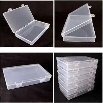 Suituts 12 Pack Clear Plastic Photo Storage Containers