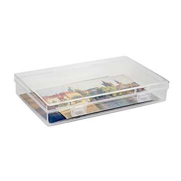Suituts 12 Pack Clear Plastic Photo Storage Containers
