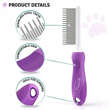 Poodle Pet Detangling Grooming Comb for Dogs & Cats