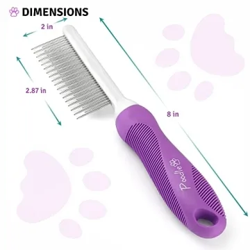 Poodle Pet Detangling Grooming Comb for Dogs & Cats