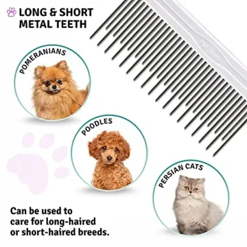 Poodle Pet Detangling Grooming Comb for Dogs & Cats