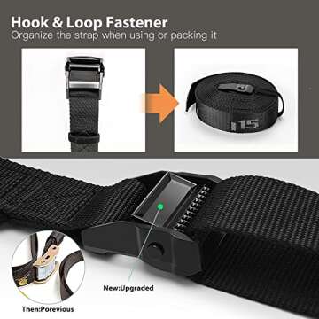 PACEARTH Gymnastics Rings Wooden Olympic Rings 1500/1000lbs with Adjustable Cam Buckle 14.76ft/9ft Long Straps with Scale Non-Slip Gym Rings for Home Gym Full Body Workout