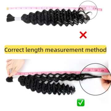 Deep Wave Human Hair for Braiding - 100% Brazilian Quality