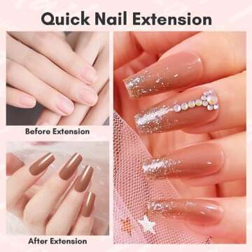 Makartt Poly Nail Gel: 50ML Large Capacity, Camel Brown, Strong Builder for Extension Overlay Strengthener 3D Diy, Multifunctional, Long-lasting for Nails French Manicures Home Salon-Blended