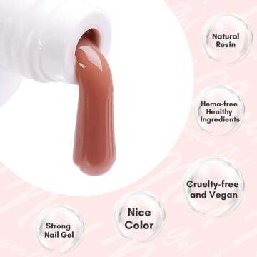 Makartt Poly Nail Gel: 50ML Large Capacity, Camel Brown, Strong Builder for Extension Overlay Strengthener 3D Diy, Multifunctional, Long-lasting for Nails French Manicures Home Salon-Blended