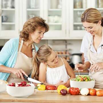 Mfacoy 2 Pack Salad Bowl, 8 inch 60 oz Large Serving Bowl Set, Deep Bowl for Kitchen, White Ceramic ...