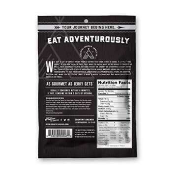 Beef and Turkey Jerky Variety Pack by Country Archer, Original, Hickory Smoke, Teriyaki, Gluten Free, 1.5 Ounce (Pack of 12), beef + turkey jerky variety pack