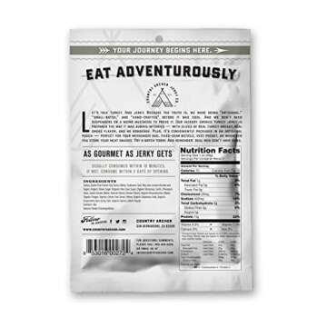 Beef and Turkey Jerky Variety Pack by Country Archer, Original, Hickory Smoke, Teriyaki, Gluten Free, 1.5 Ounce (Pack of 12), beef + turkey jerky variety pack