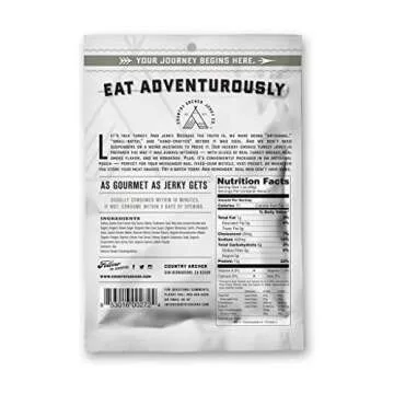 Beef and Turkey Jerky Variety Pack by Country Archer, Original, Hickory Smoke, Teriyaki, Gluten Free, 1.5 Ounce (Pack of 12), beef + turkey jerky variety pack