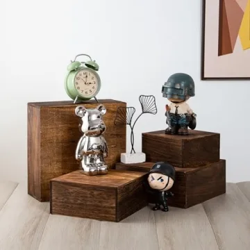 Vintage Brown Wooden Cake Stands for Events and Home Decor