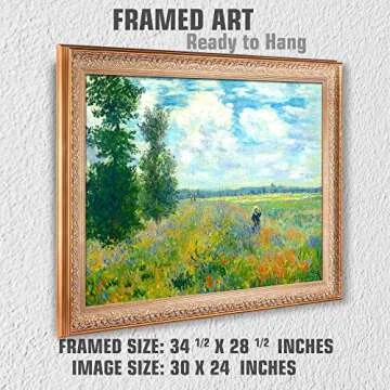 Poppy Fields Near Argenteuil by Monet Framed Art