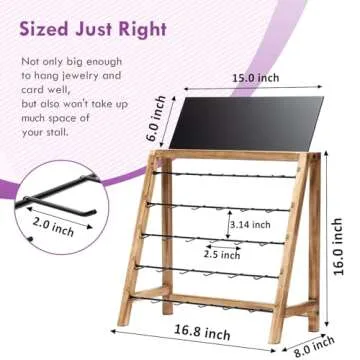 Poyilooo Jewelry Display for Vendors with 30 Hooks