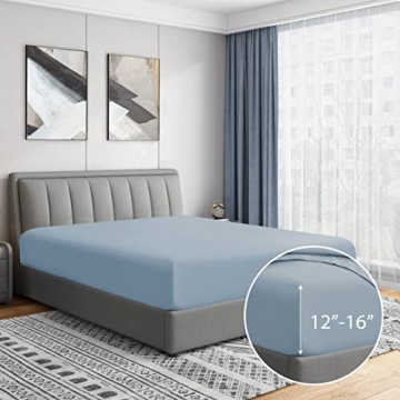 Cathay Home Luxury Wrinkle and Fade Resistant Double Brushed Ultra Soft Microfiber 14-Inch Standard ...